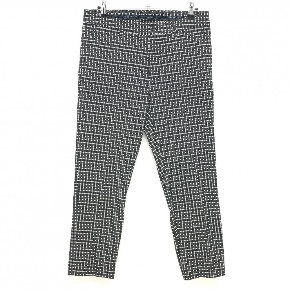 【超美品】23区ゴルフ パンツ 黒×白×グレー 総柄  メンズ 90 ゴルフウェア 23区