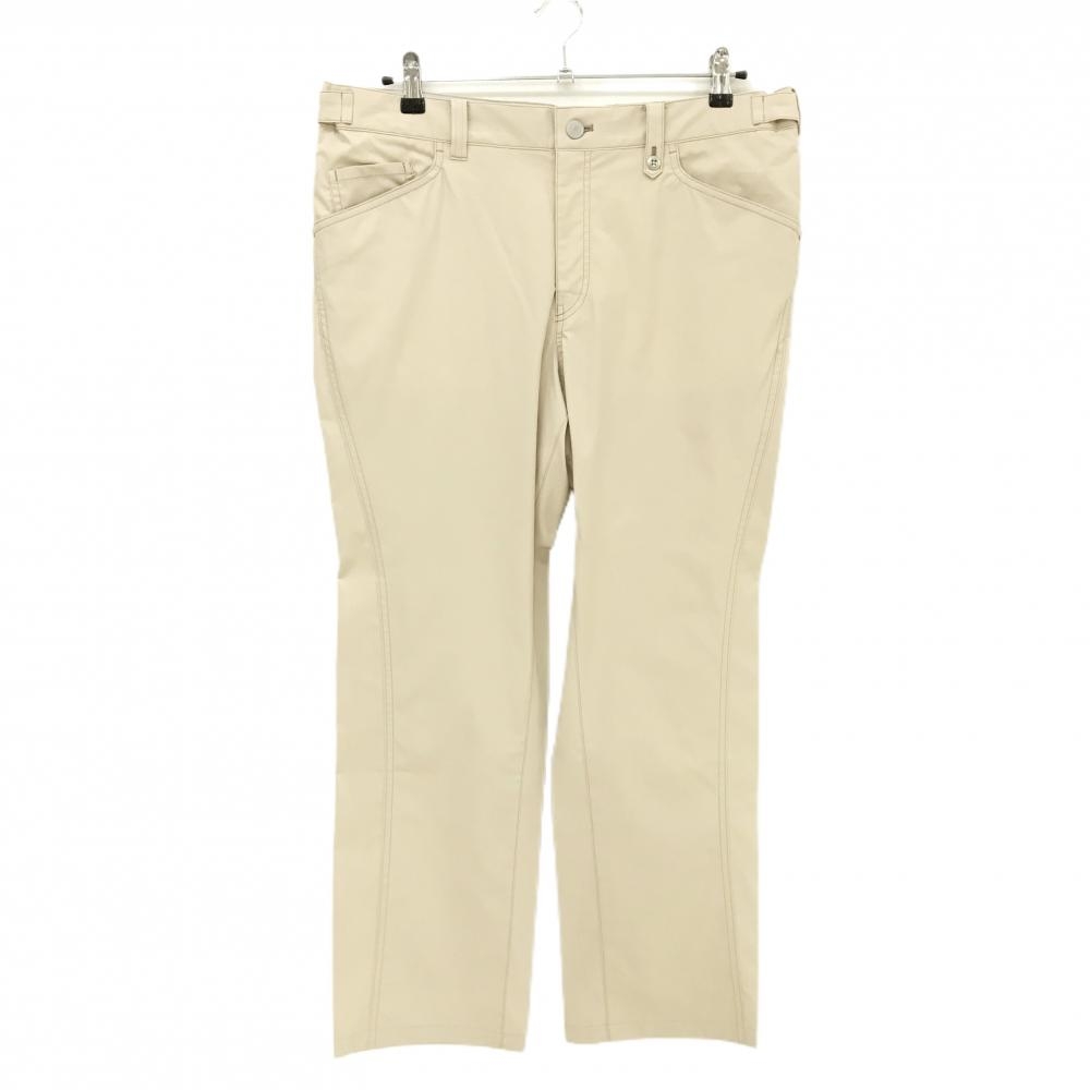 【美品】アダバット パンツ ベージュ ウエストマジックテープ調節可  メンズ 50(XL) ゴルフウェア adabat