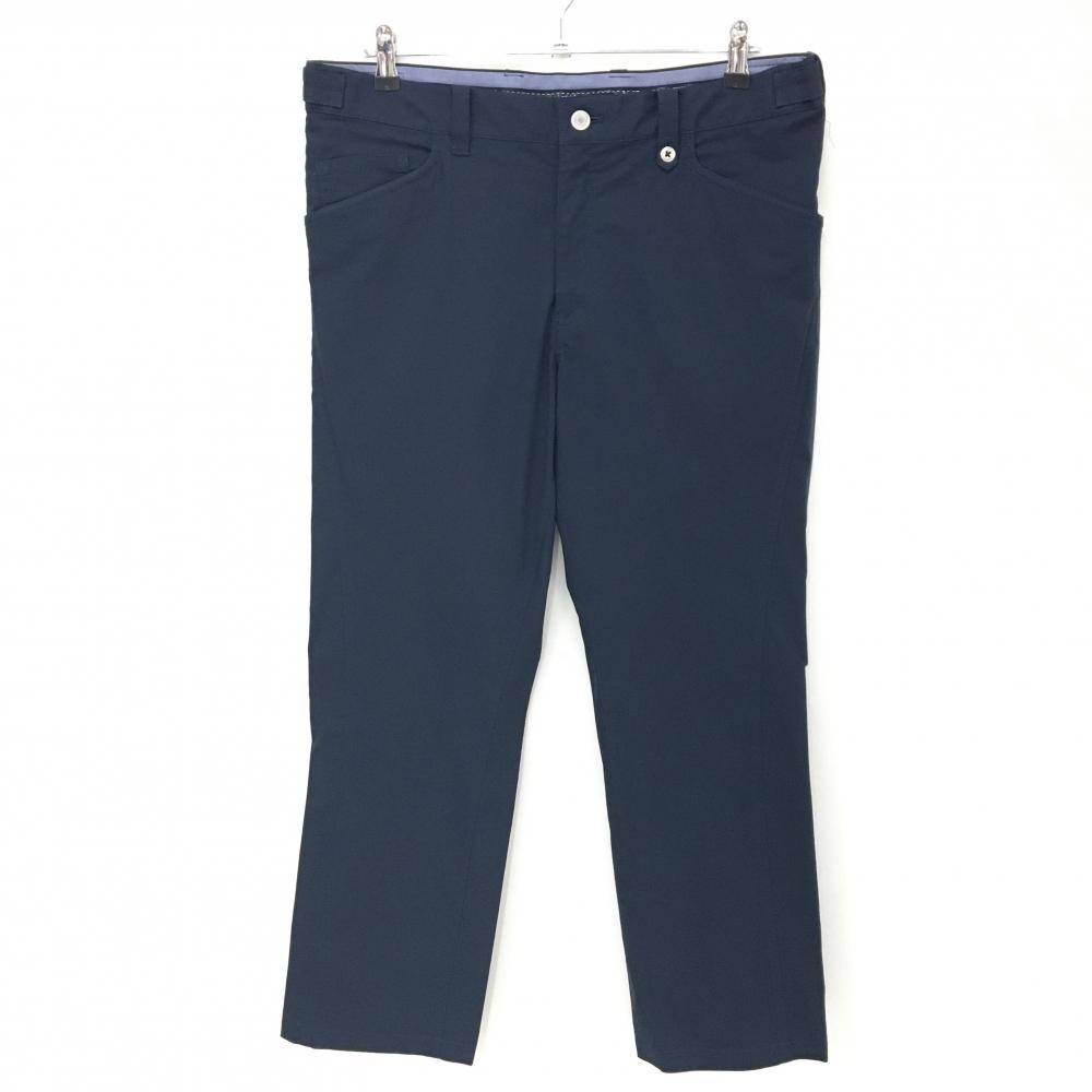 【美品】アダバット パンツ ネイビー 無地  メンズ 50(XL) ゴルフウェア adabat