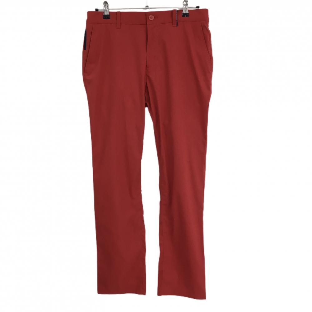 【美品】アダバット パンツ レッド ロゴネイビー ストレッチ  メンズ 48(L) ゴルフウェア adabat