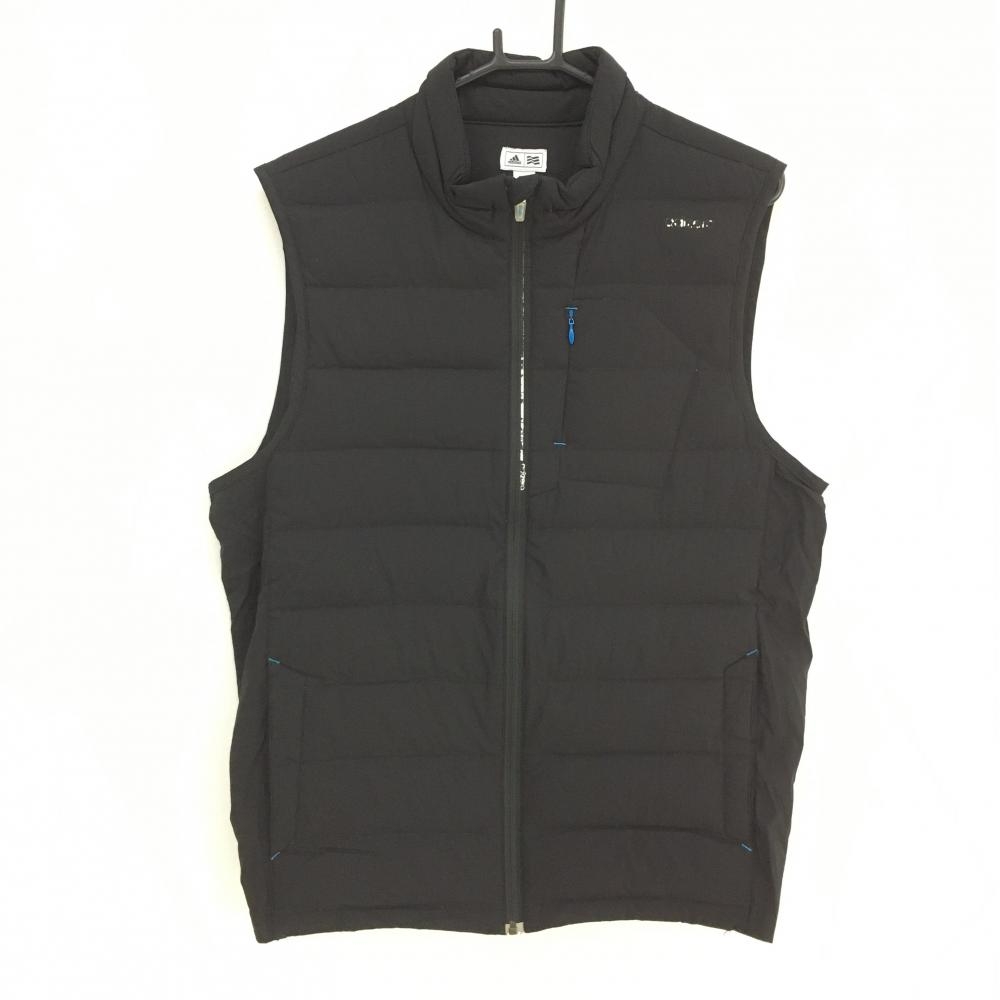 アディダス ダウンベスト 黒 サイド切替 adizero 後ろ裾ゴム メンズ O/XG ゴルフウェア adidas