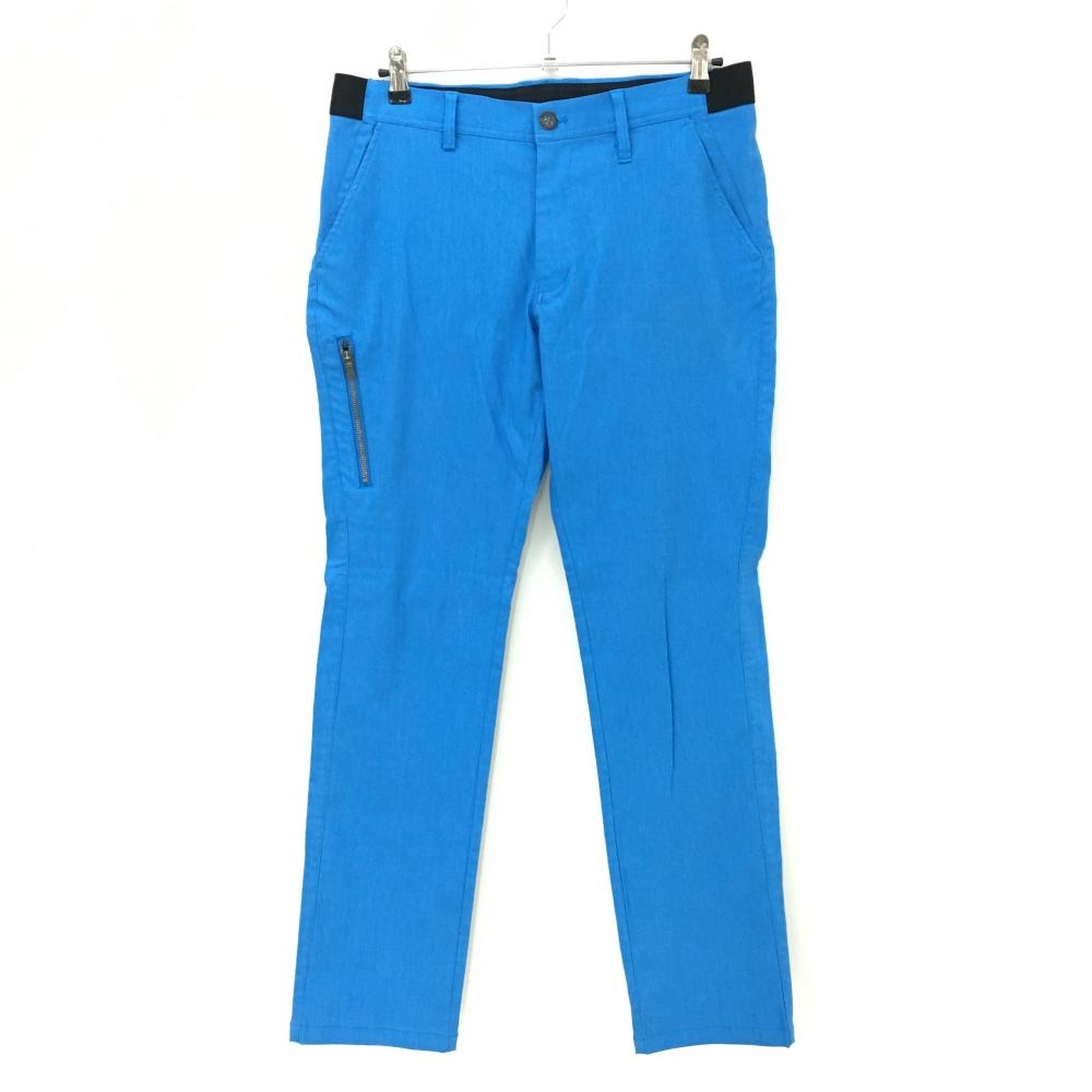 アディダス パンツ ブルー ヘリンボーン織生地 ウエストサイドゴム メンズ 85 ゴルフウェア adidas