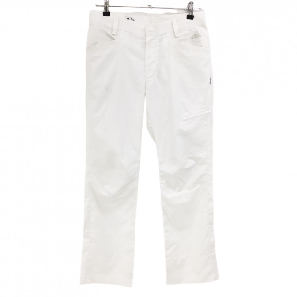 アディダス パンツ 白 ヒップ3ライン 薄手 ストレッチ メンズ 76 ゴルフウェア adidas
