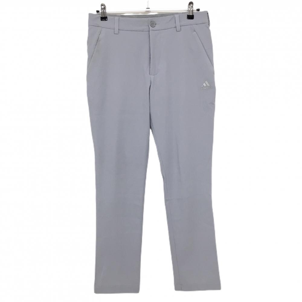 アディダス パンツ グレー 凸凹生地 ロゴシルバー 上部裏地あり ストレッチ メンズ 79 ゴルフウェア adidas