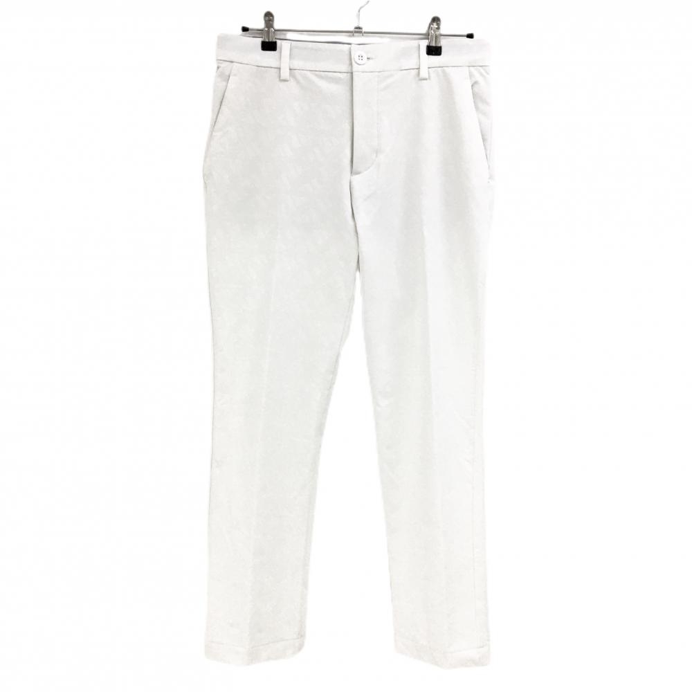 アディダス パンツ 白 ロゴ総柄地模様  メンズ 82 ゴルフウェア 2023年モデル adidas