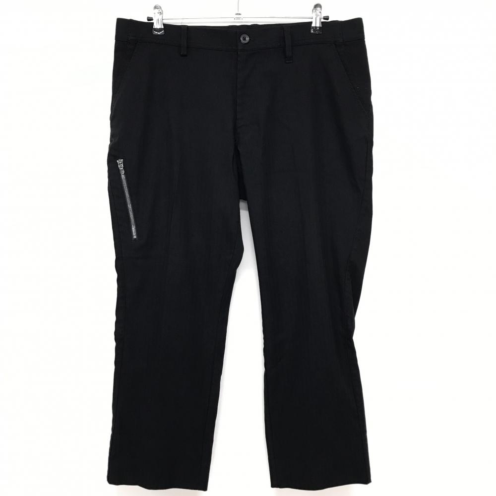 【美品】アディダス パンツ 黒 地模様 ストレッチ ウエスト一部ゴム メンズ 94 ゴルフウェア adidas