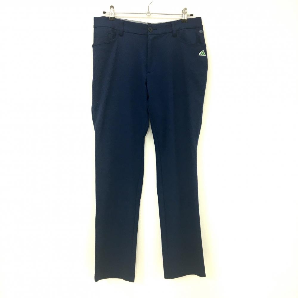 アディダス パンツ ネイビー ロゴグリーン ストレッチ メンズ 88 ゴルフウェア adidas
