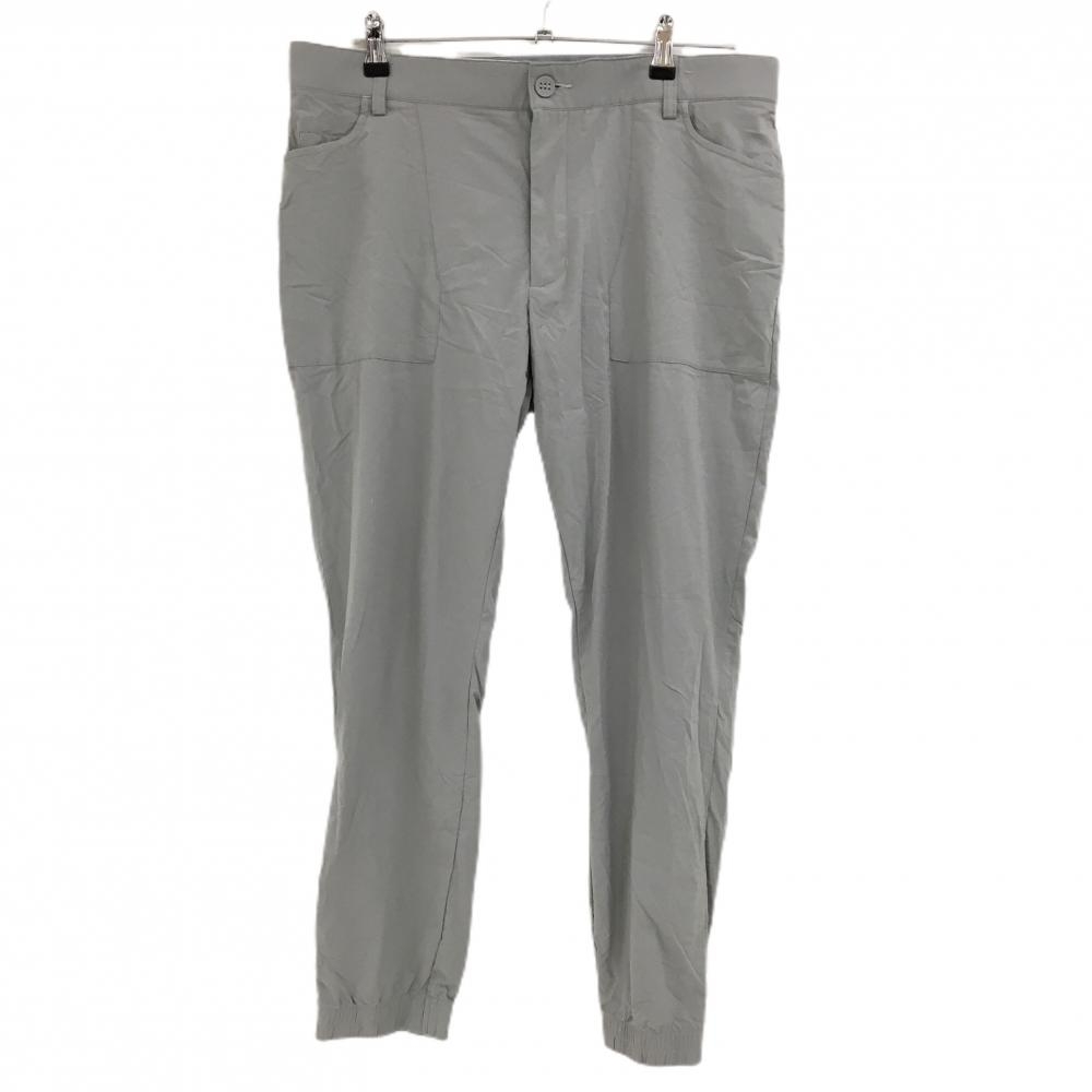 【美品】アディダス ジョガーパンツ グレー ライトグレー バックロゴ 薄手 メンズ 92 ゴルフウェア adidas