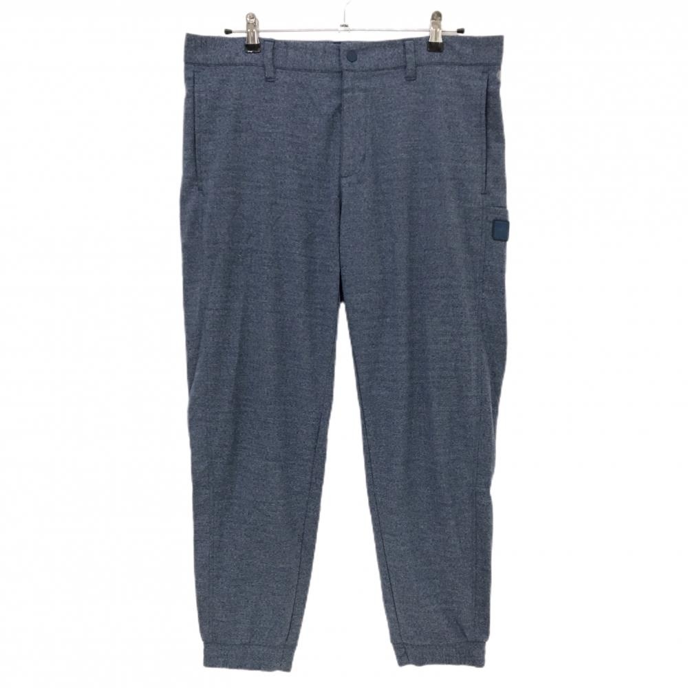 アディダス ジョガーパンツ 杢ネイビー ウエスト一部ゴム ワッペン  メンズ 92 ゴルフウェア adidas