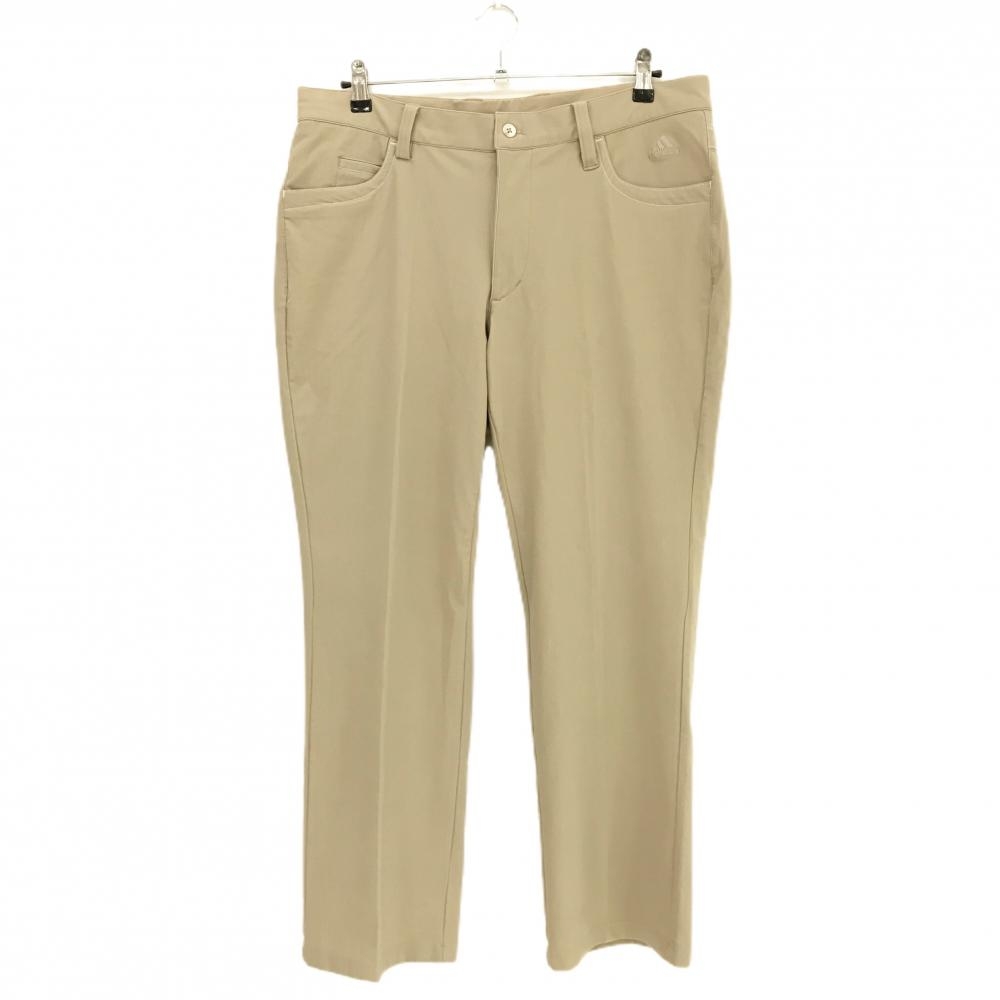 【超美品】アディダス ストレッチパンツ ベージュ 後ポケット3ライン  メンズ 91 ゴルフウェア adidas