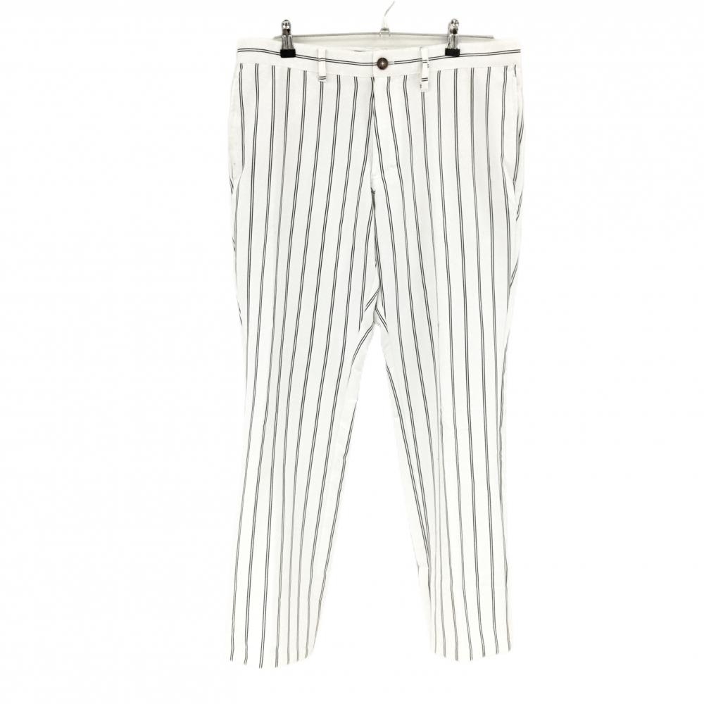 アディダス パンツ　白×黒 ストライプ メンズ 88 ゴルフウェア adidas