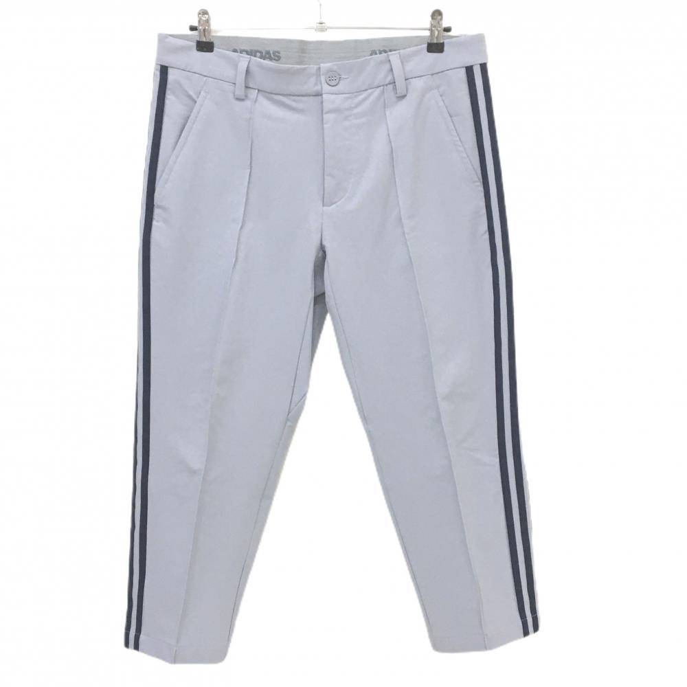 アディダス 七分丈パンツ グレー×ネイビー サイド3ライン メンズ 88 ゴルフウェア adidas