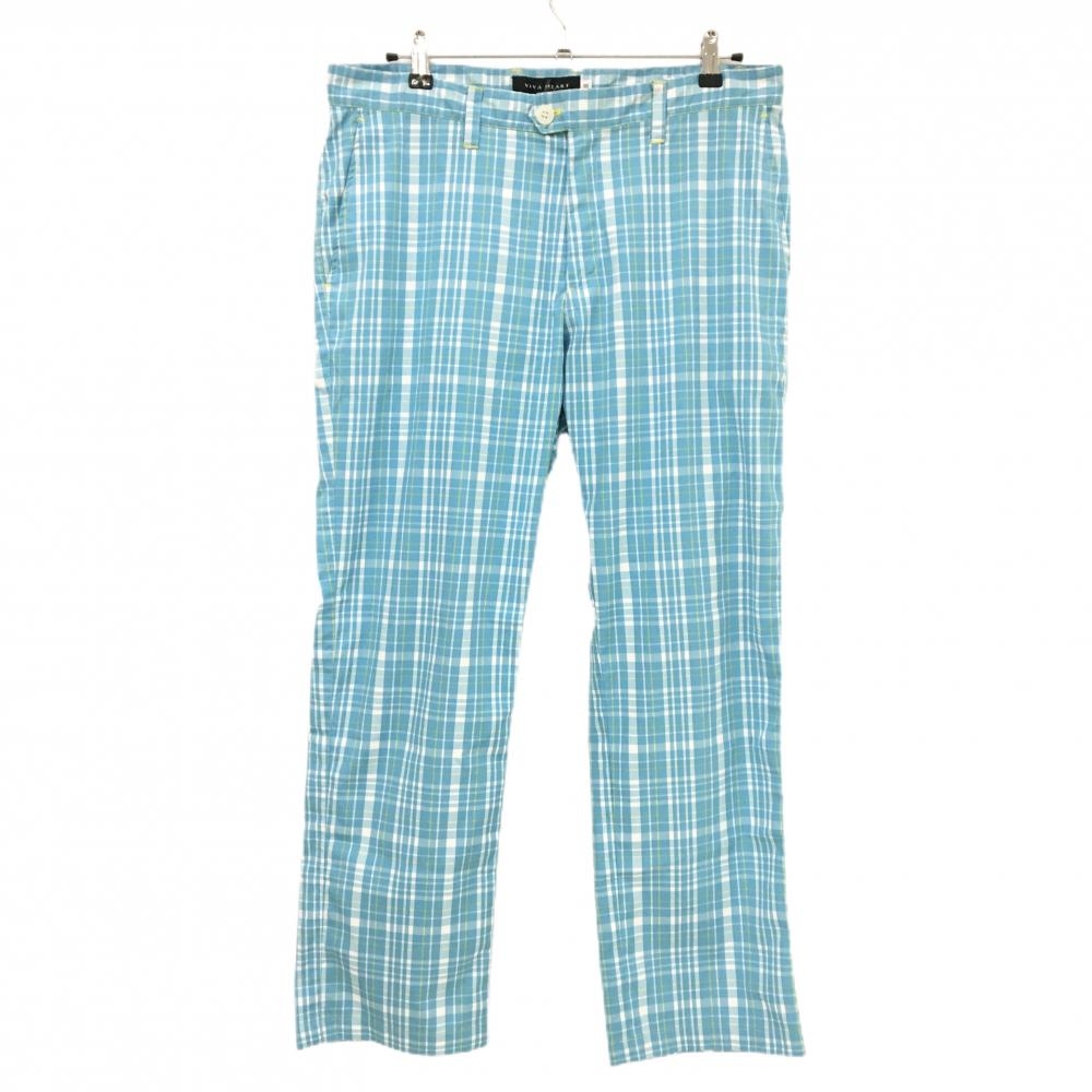 アドミラル パンツ ライトブルー×白 チェック メンズ 88 ゴルフウェア Admiral