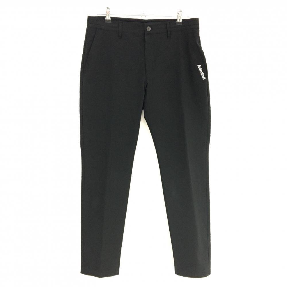 アドミラル パンツ 黒 サッカー生地 ウエスト調整紐 ストレッチ メンズ L ゴルフウェア Admiral