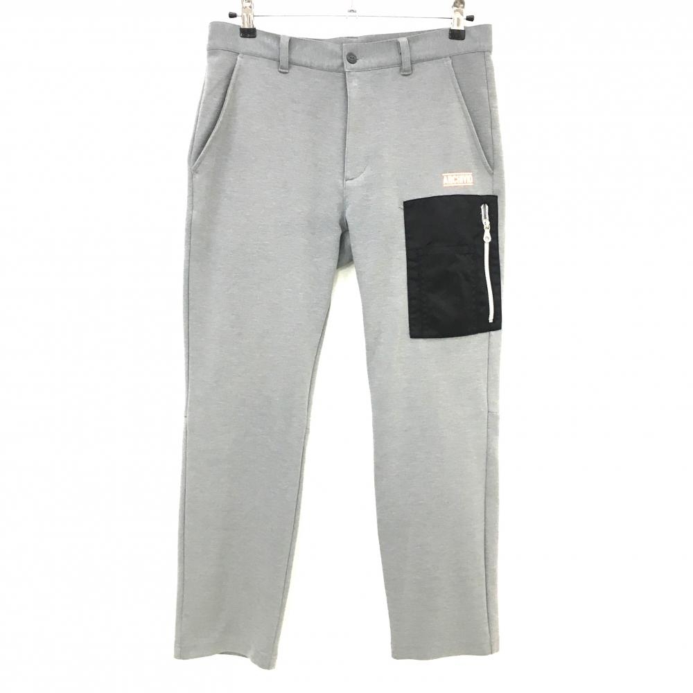 アルチビオ パンツ グレー×黒 吸水速乾 DRYMASTER メンズ 46 ゴルフウェア 2023年モデル archivio