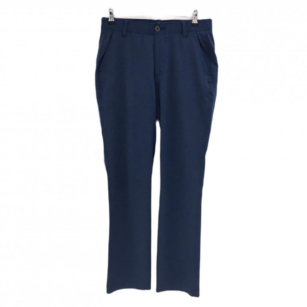 【超美品】アンダーアーマー パンツ 杢ネイビー メッシュ調  メンズ 30/36 ゴルフウェア UNDER ARMOUR
