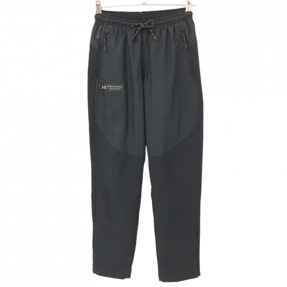 アンダーアーマー パンツ 黒 ウエストゴム 調節紐 裾ジップ  メンズ SM/P/CH ゴルフウェア UNDER ARMOUR