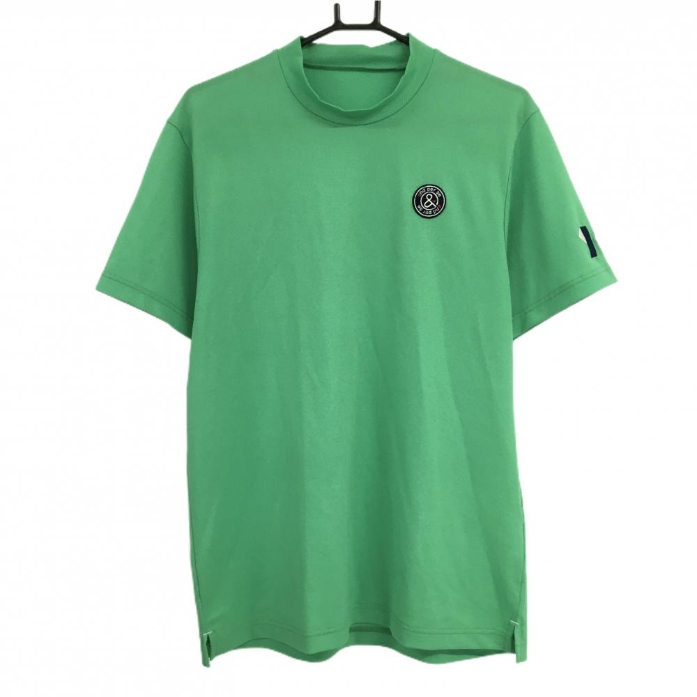【超美品】アンパスィ Tシャツ グリーン×ネイビー 後ろロゴプリント メンズ LL ゴルフウェア and per se
