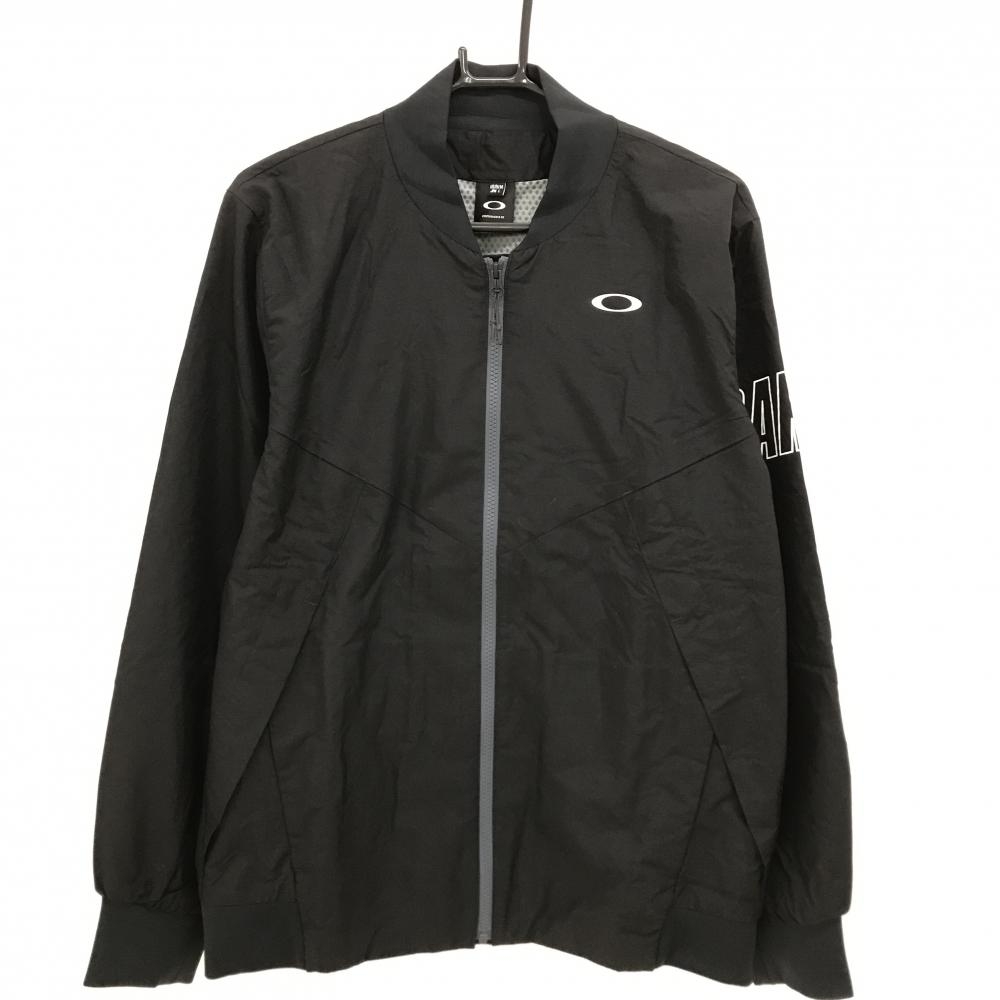 【新品】オークリー ジャケット 黒×白 裏微起毛 撥水 防風 メンズ L ゴルフウェア Oakley