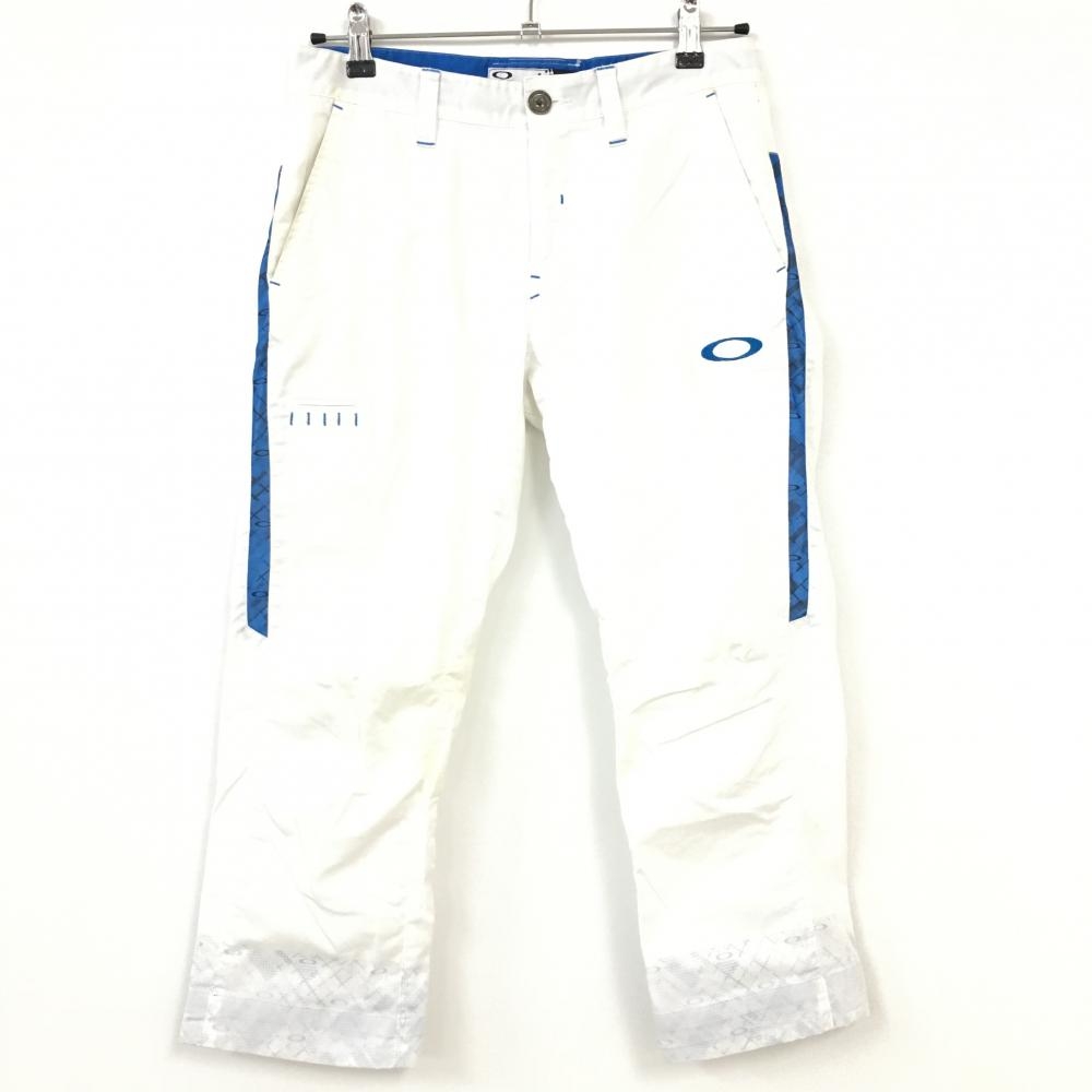 Oakley オークリー パンツ 白×ブルー 一部柄 コットン混 メンズ 30 ゴルフウェア