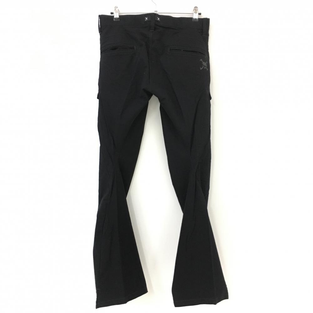 オークリー パンツ 黒×グレー ティー装着可 ロゴ刺しゅう メンズ 34(L) ゴルフウェア Oakley