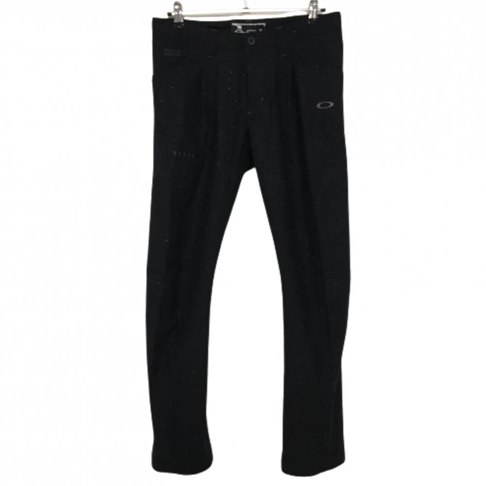 【美品】オークリー パンツ ダークグレー×白 総柄 ティー装着可 ロゴ刺しゅう メンズ 34 ゴルフウェア Oakley