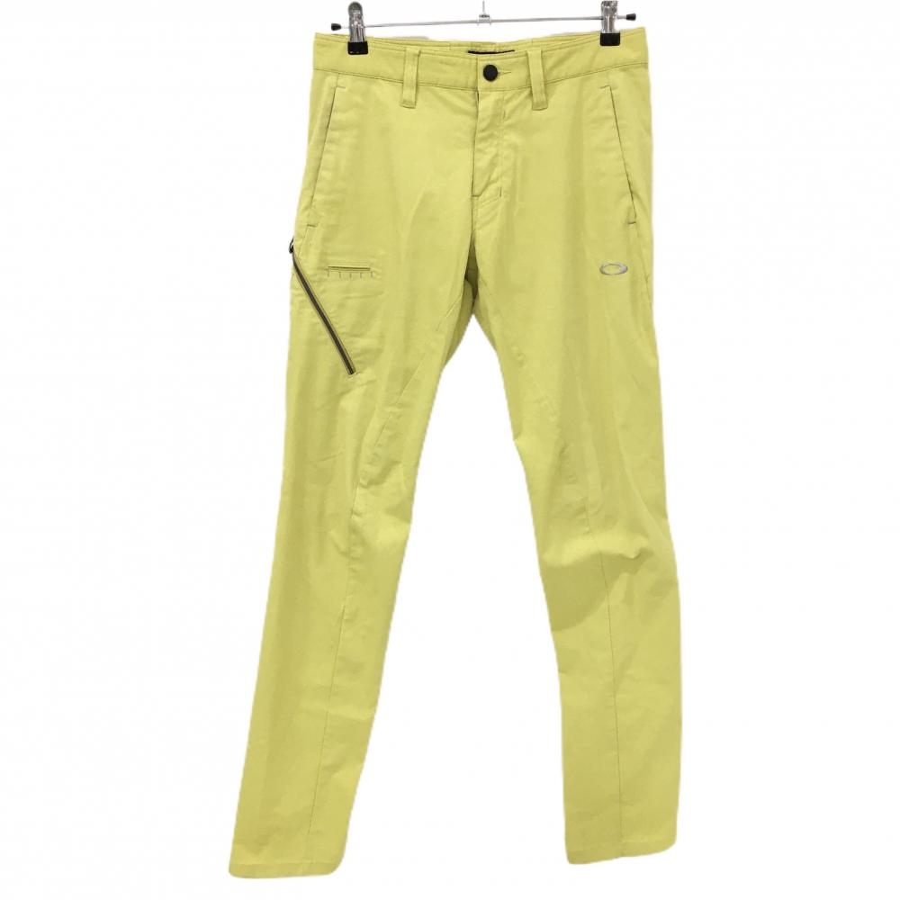 オークリー パンツ イエロー ロゴ刺しゅう ティー装着可 ストレッチ  メンズ 30 ゴルフウェア Oakley