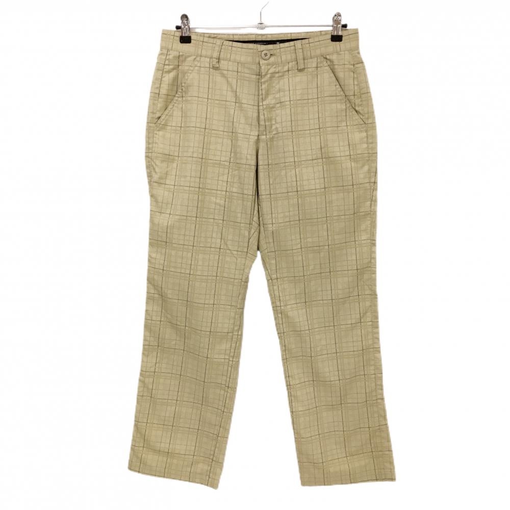 【美品】オークリー パンツ ベージュ×ライトブラウン チェック メンズ 79 ゴルフウェア Oakley
