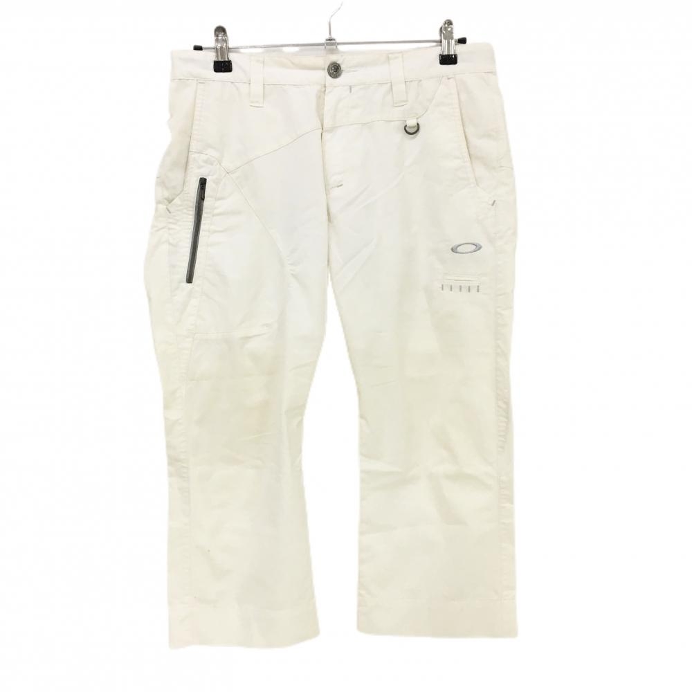 オークリー 半端丈パンツ 白 5ポケット ティー装着可 ストレッチ メンズ 34 ゴルフウェア Oakley