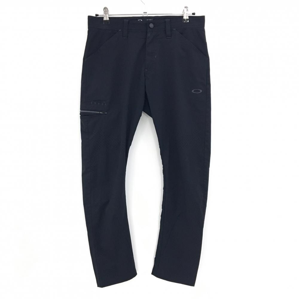 オークリー カーゴパンツ 黒 一部メッシュ調 メンズ 32 ゴルフウェア Oakley