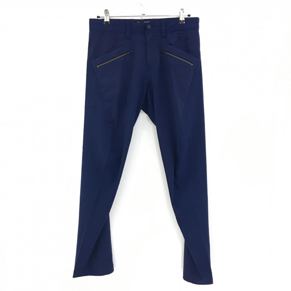 【美品】オークリー パンツ ネイビー 一部メッシュ調 複数ポケット メンズ 32 ゴルフウェア Oakley