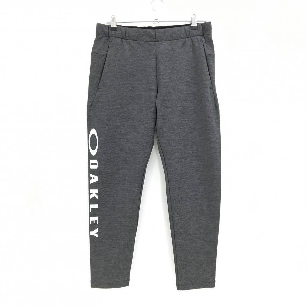 【超美品】オークリー パンツ 杢ダークグレー サイドロゴ メンズ M ゴルフウェア Oakley