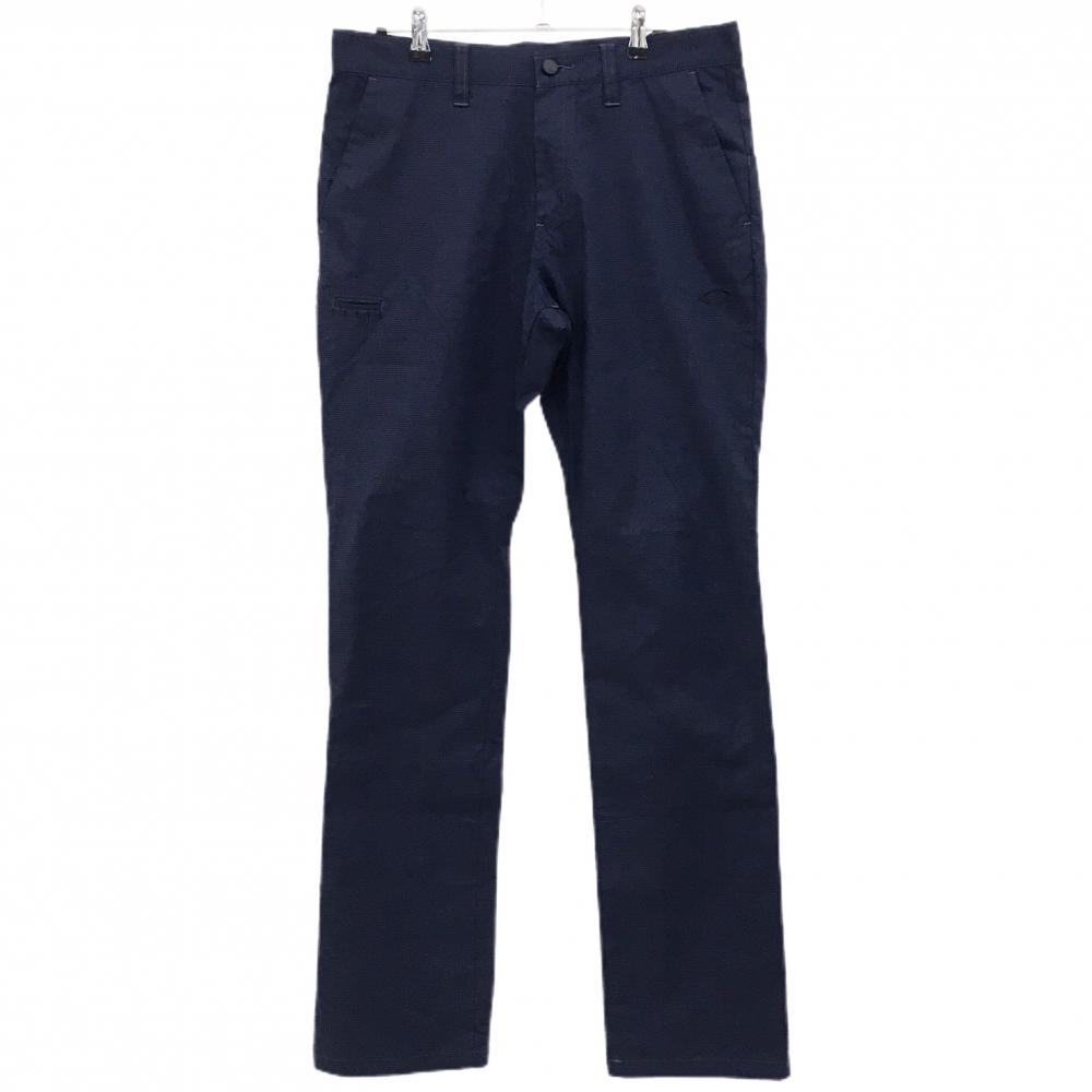 【新品】オークリー パンツ ネイビー 総柄地模様 ストレッチ メンズ 34 ゴルフウェア Oakley