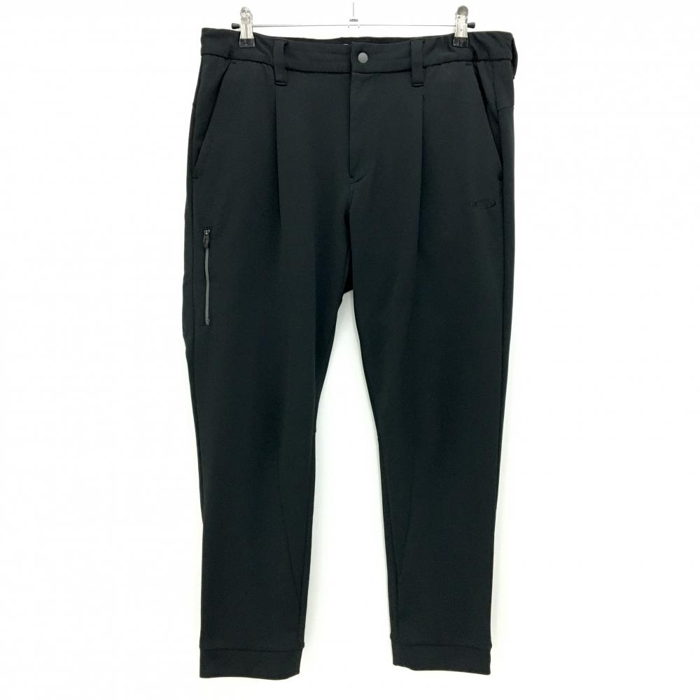 【美品】オークリー パンツ 黒 ロゴ刺しゅう ストレッチ  メンズ 2XL ゴルフウェア Oakley