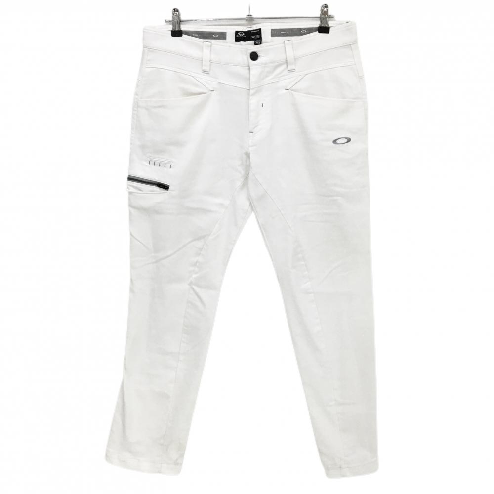 オークリー パンツ 白 ロゴ刺しゅう メンズ 36 ゴルフウェア Oakley