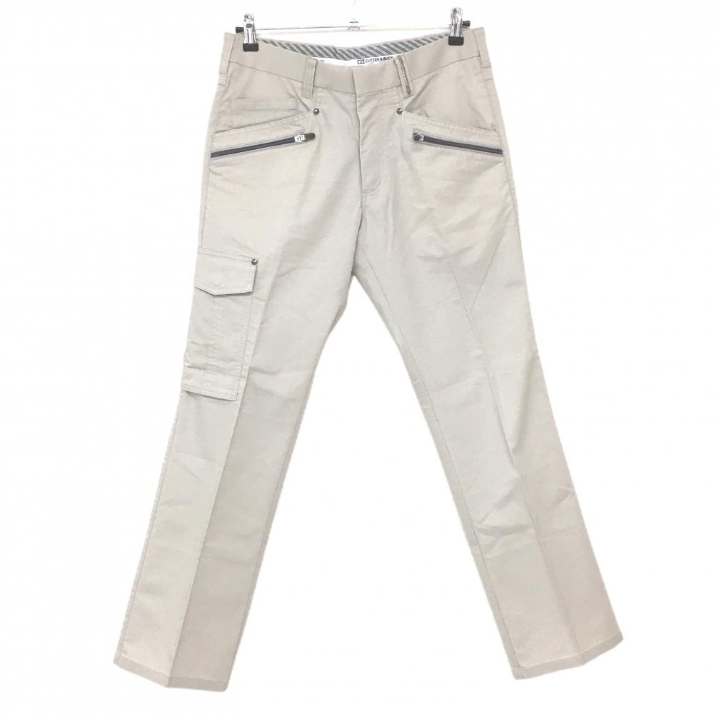 【美品】カッターアンドバック パンツ グレージュ ポケット複数 ストレッチ メンズ 79 ゴルフウェア CUTTER＆BUCK