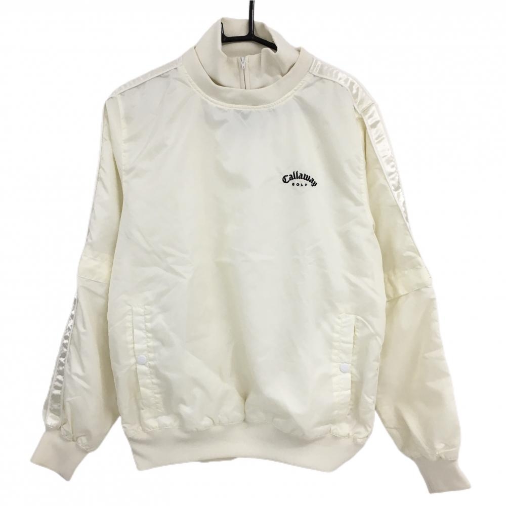 キャロウェイ 4WAYスニード アイボリー サイドテープ 襟・袖取り外し可 裏地メッシュ ブルゾン メンズ M ゴルフウェア Callaway