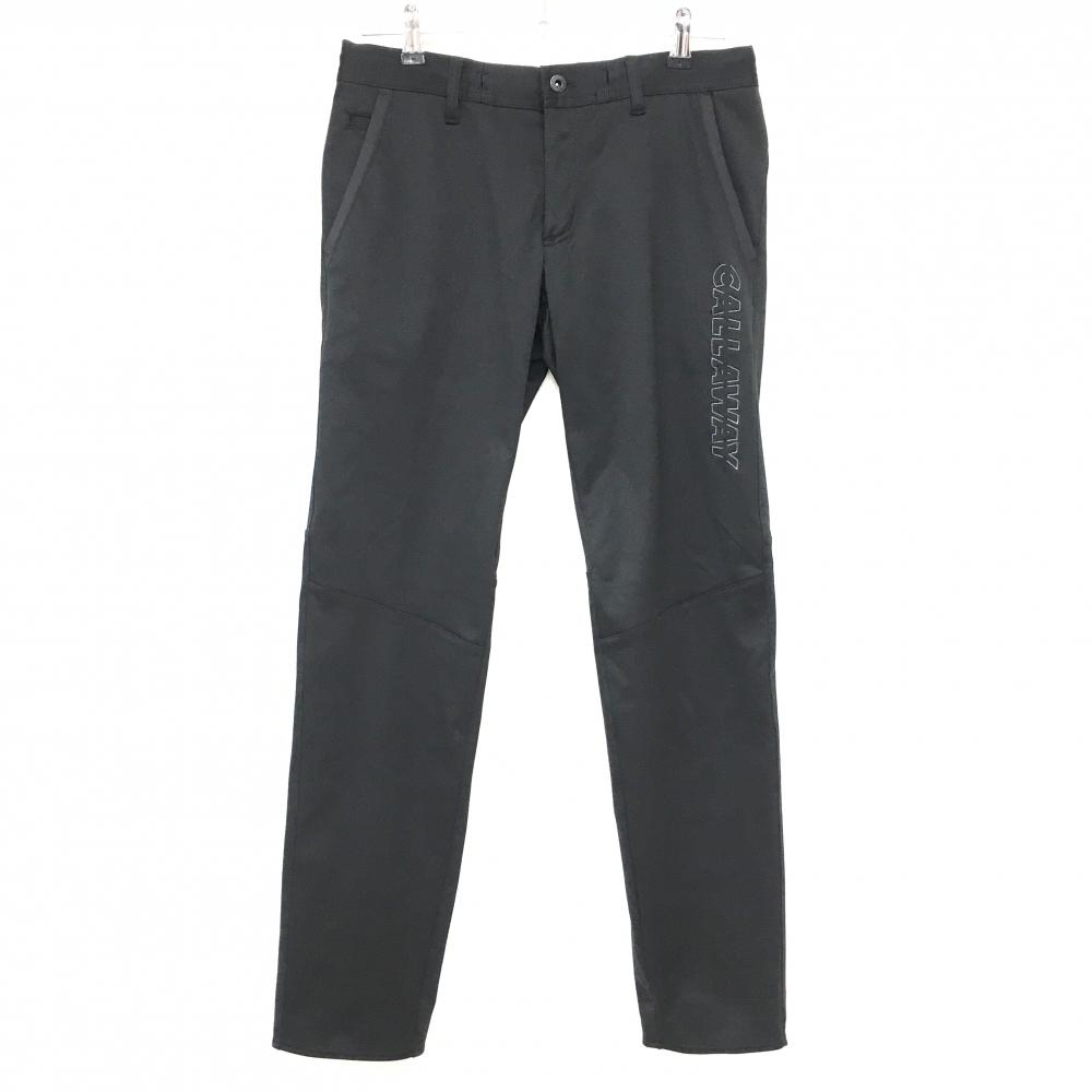 キャロウェイ パンツ 黒 ロゴ刺しゅうグレー ウエスト調整紐 メンズ S ゴルフウェア 2022年モデル Callaway