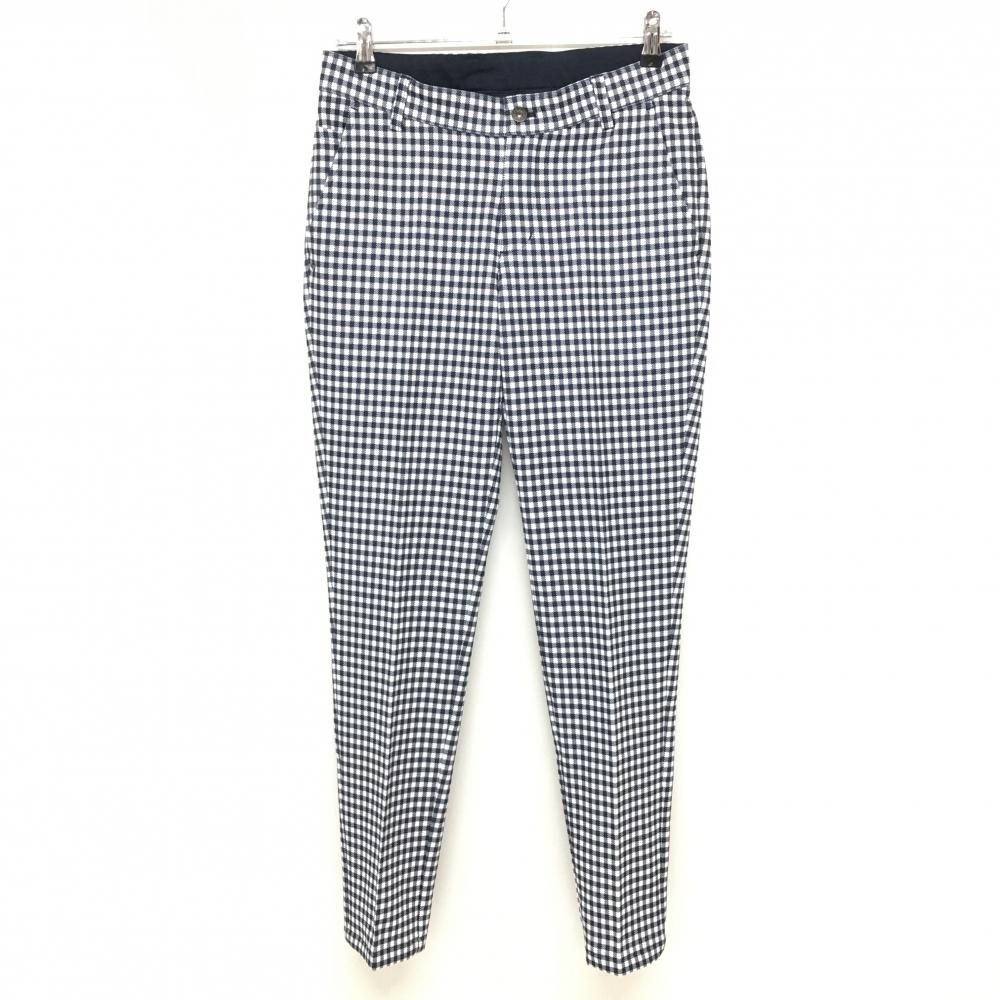【美品】キャロウェイ パンツ ネイビー×白 ギンガムチェック メンズ S ゴルフウェア Callaway