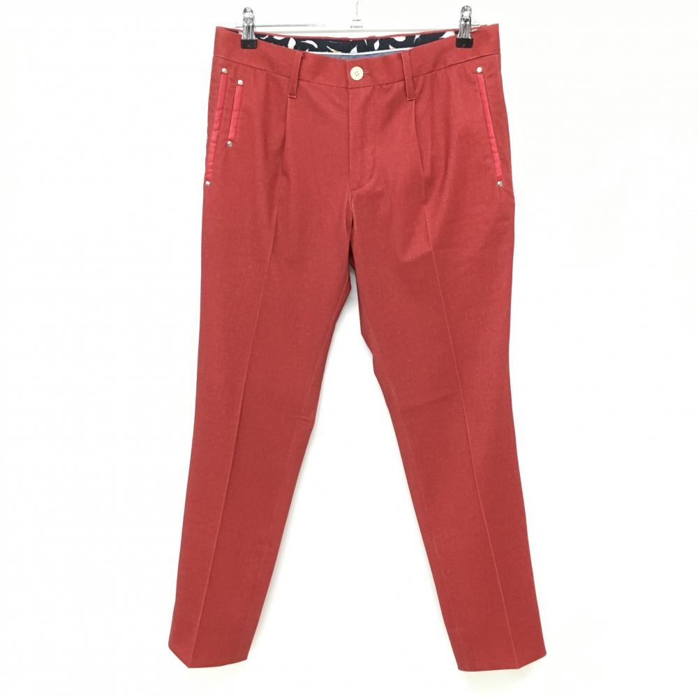 キャロウェイ レッドレーベル パンツ レッド 花刺しゅう ストレッチ メンズ M ゴルフウェア Callaway