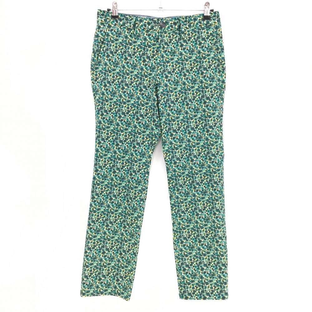 【超美品】キャロウェイ パンツ グリーン×イエロー 小花柄 ストレッチ メンズ M ゴルフウェア Callaway