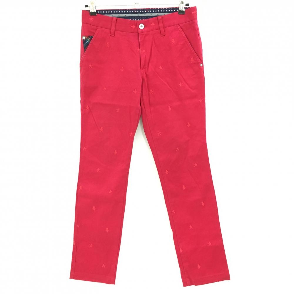 キャロウェイ パンツ ピンクレッド 星柄 クマ  メンズ S ゴルフウェア Callaway
