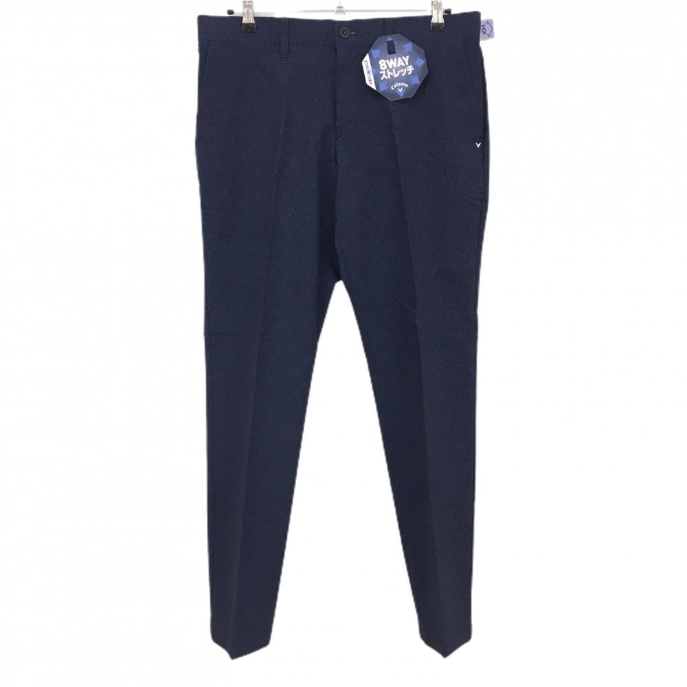 【新品】キャロウェイ パンツ ネイビー ロゴ総柄 ストレッチ  メンズ LL ゴルフウェア 2023年モデル Callaway