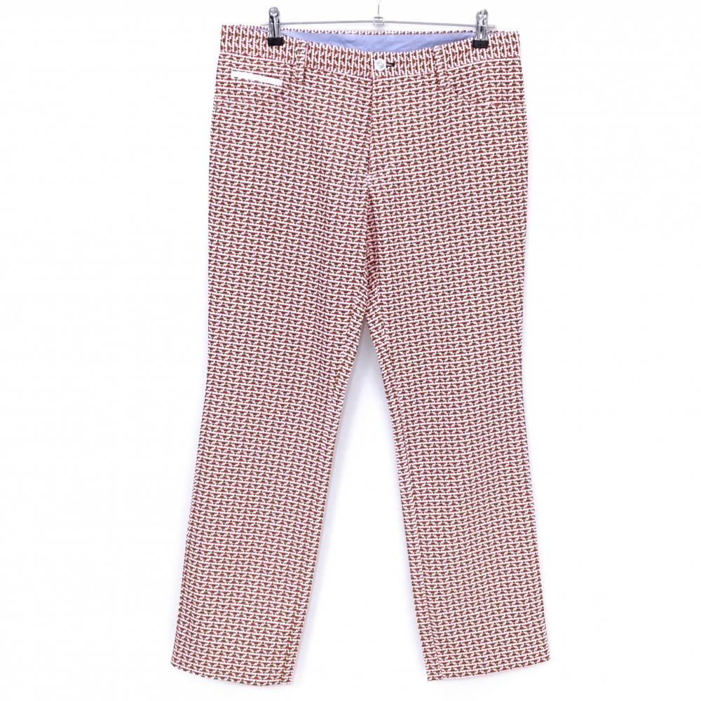 【美品】キャロウェイ パンツ 白×レッド メキシコハット柄  メンズ LL ゴルフウェア Callaway