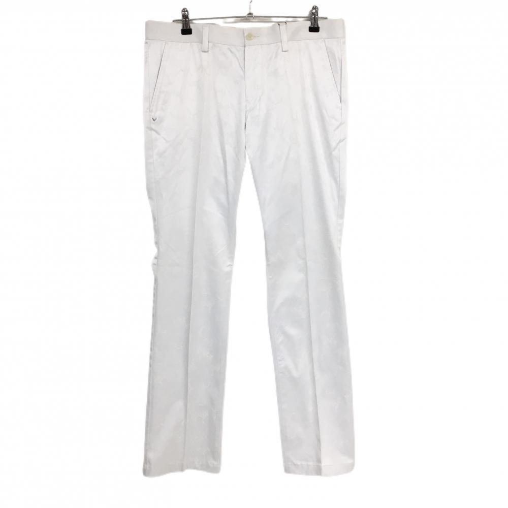 キャロウェイ パンツ 白 アニマル総柄地模様 ストレッチ 　タグあり　 メンズ LL ゴルフウェア Callaway