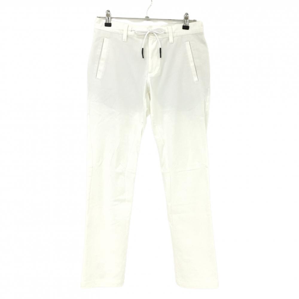 【超美品】キャロウェイ パンツ 白 ストレッチ ウエスト調整紐付 メンズ S ゴルフウェア Callaway