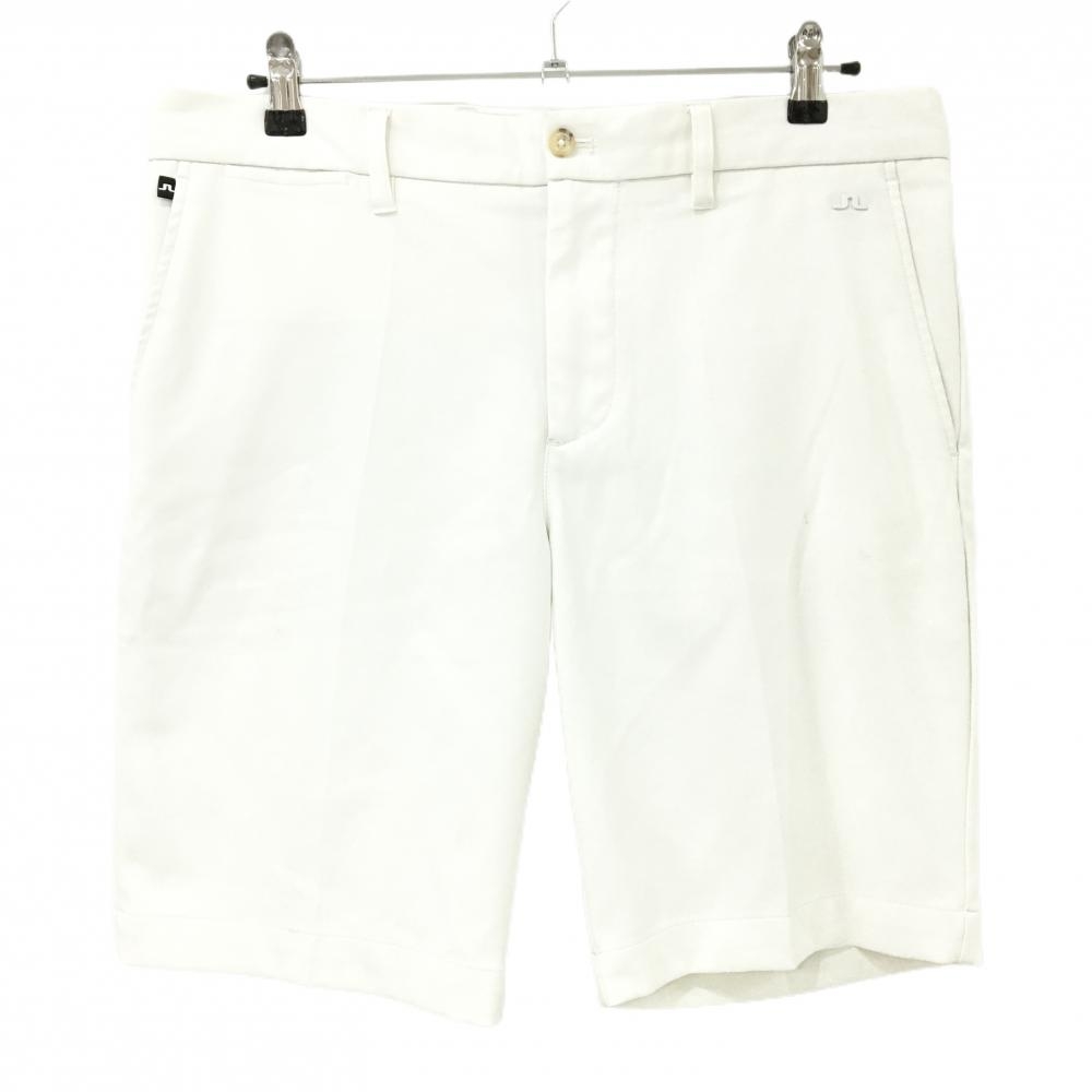 ジェイリンドバーグ ハーフパンツ 白 ストレッチ メンズ 33 ゴルフウェア J．LINDEBERG