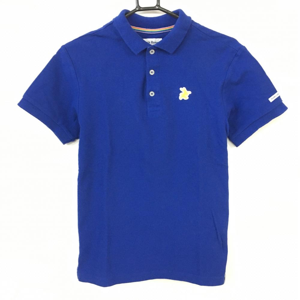 Jack Bunny ジャックバニー 半袖ポロシャツ ブルー シンプル メンズ 4[M] ゴルフウェア