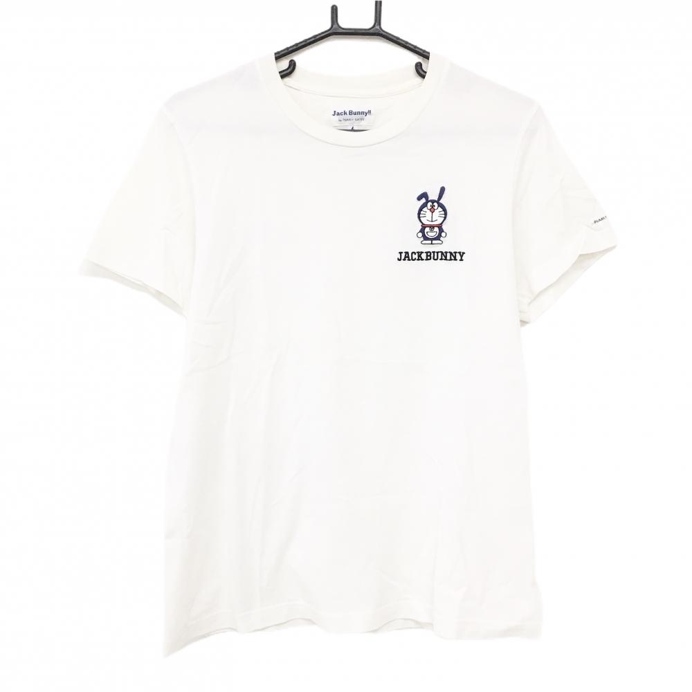 ジャックバニー×ドラえもん Tシャツ 白系×ネイビー うさ耳ドラえもん メンズ 4(M) ゴルフウェア Jack Bunny