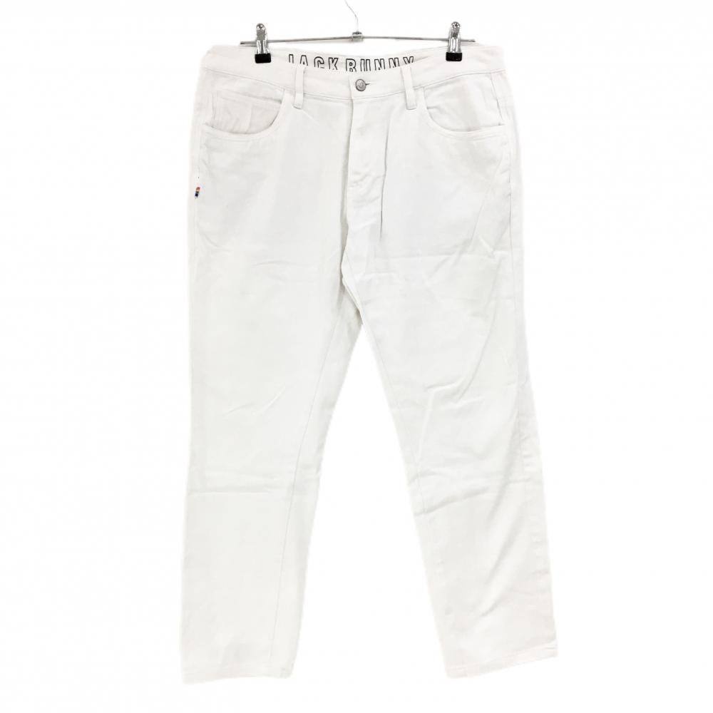 ジャックバニー パンツ 白 虹刺しゅう  メンズ 5(L) ゴルフウェア Jack Bunny